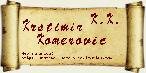 Krstimir Komerović vizit kartica